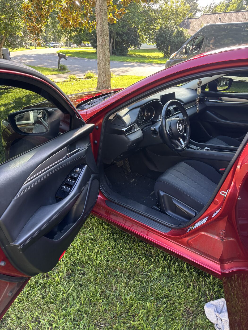 Mazda 6 interior before and after an Mz. Detailing interior refresh — before